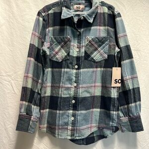 Youth girls flannel shirts
